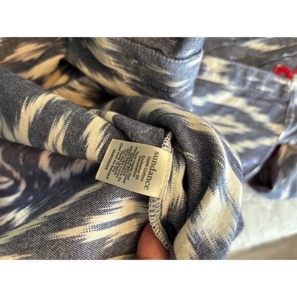 Sundance Isabel Ikat Button Front Shirt Dress Small Petite - Picture 9 of 11